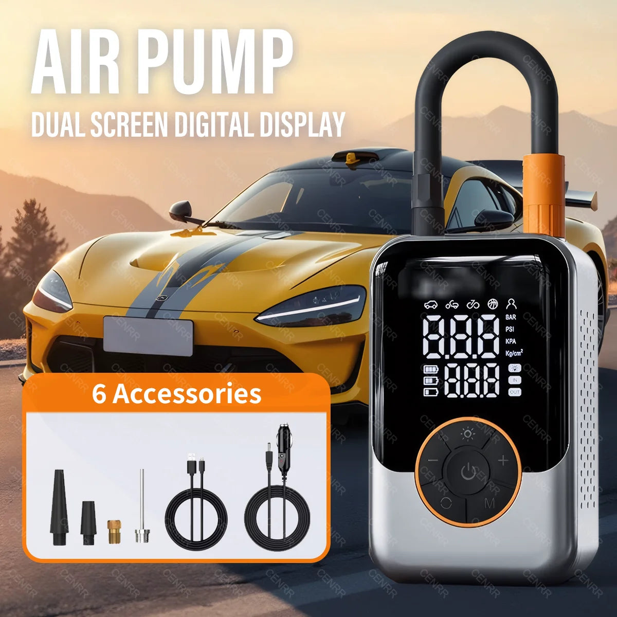Portable Wireless Tire Inflator – For Cars, Bikes & Sports Balls