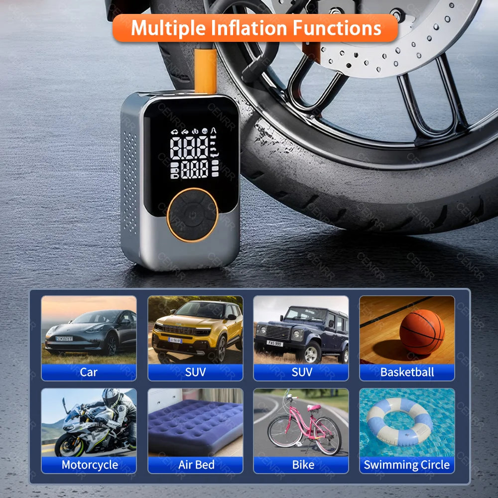 Portable Wireless Tire Inflator – For Cars, Bikes & Sports Balls