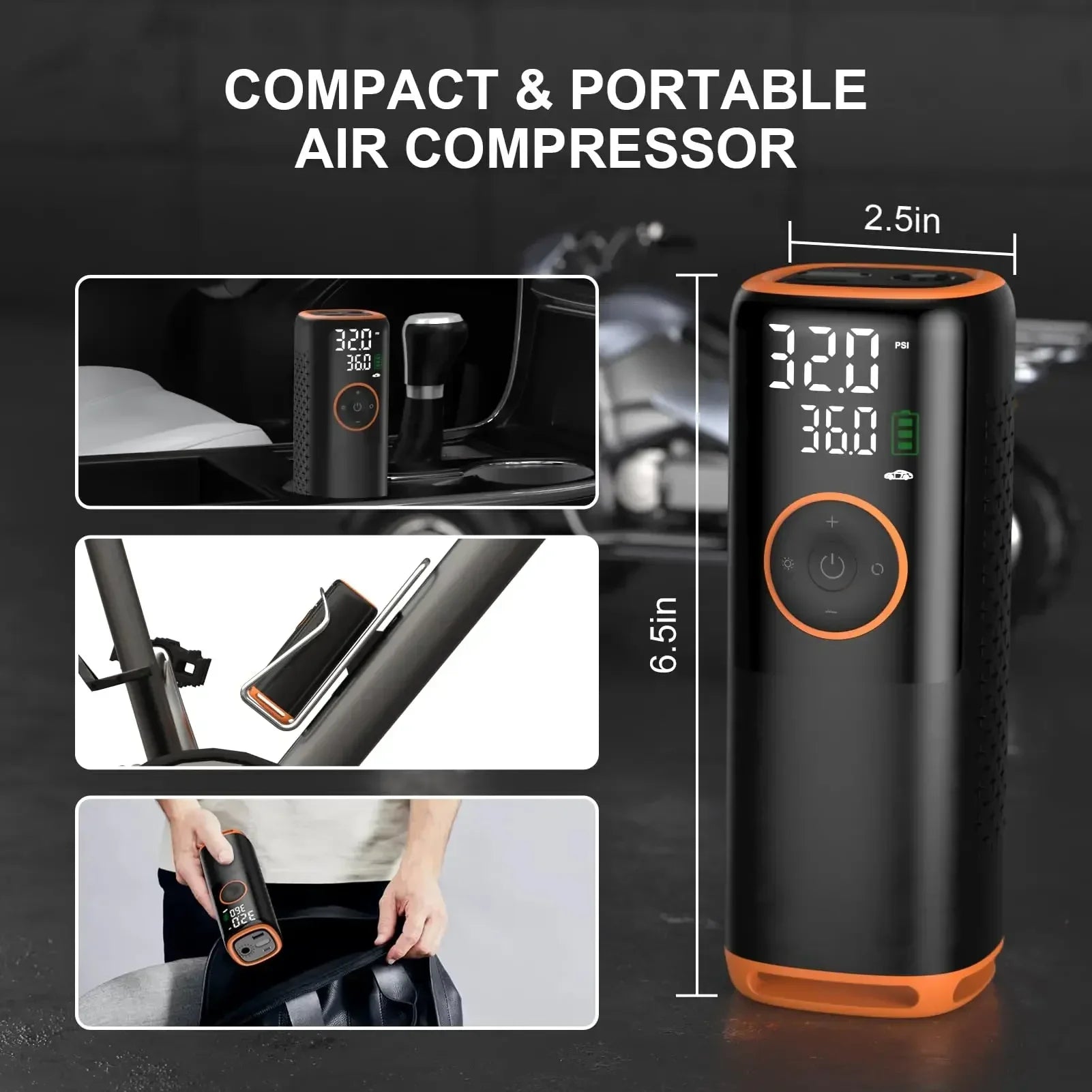 Portable Air Compressor Tire Inflator – Compact & Powerful