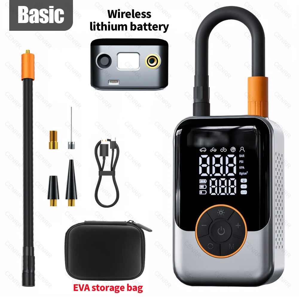 Portable Wireless Tire Inflator – For Cars, Bikes & Sports Balls